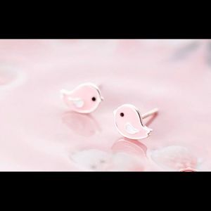 Pink Birds earrings